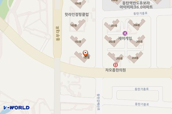 화성시 반도유보라7차판매시설 위치 지도 — 경기도 화성시 동탄광역환승로 63