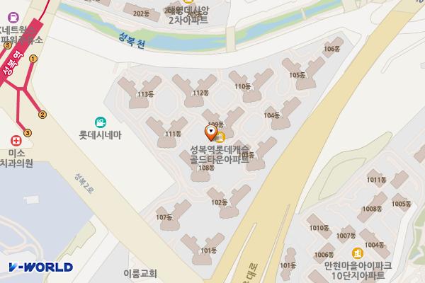용인시 성복역롯데캐슬골드타운 위치 지도 — 경기도 용인시 수지구 성복2로 38