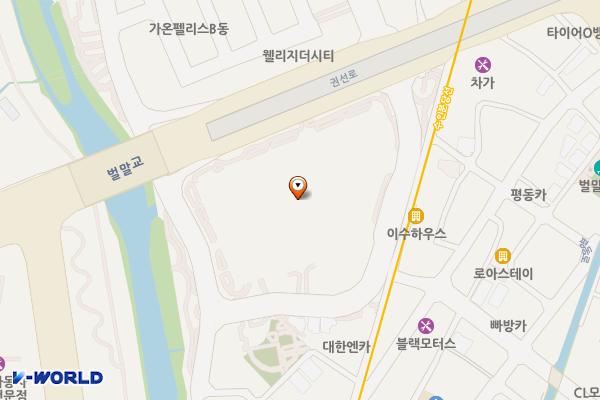 수원시 SKV1모터스 위치 지도 — 경기도 수원시 권선구 평동로79번길 45