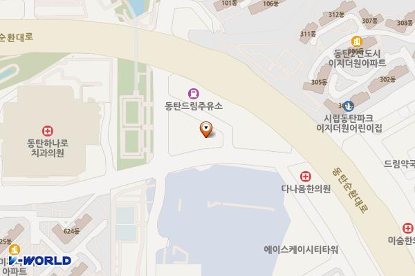 화성시 자유드림힐스오피스텔 위치 지도 — 경기도 화성시 동탄순환대로 27길 16