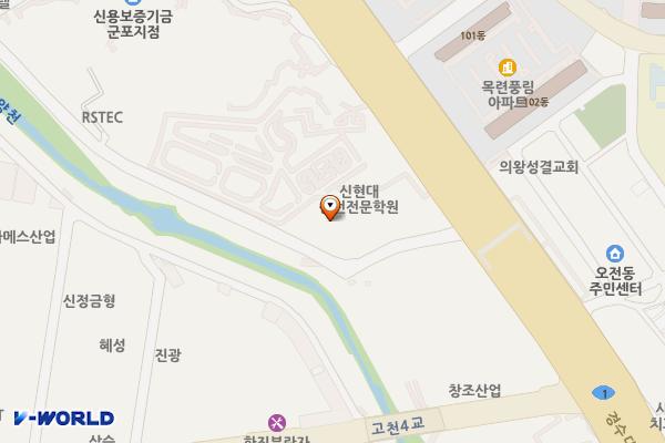 의왕시 쉐보레의왕서비스센터 위치 지도 — 경기도 의왕시 맑은내길 12