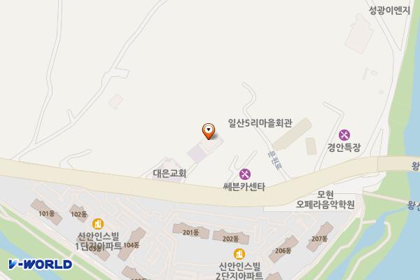 용인시 더함교회 위치 지도 — 경기도 용인시 처인구 모현읍 문현로 333-1
