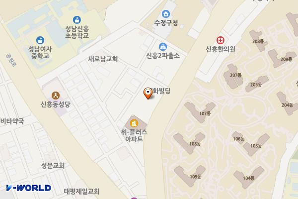 성남시 성창빌딩 위치 지도 — 경기도 성남시 수정구 수정로 267