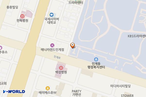수원시 KBS수원방송센터 위치 지도 — 경기도 수원시 팔달구 인계로 123
