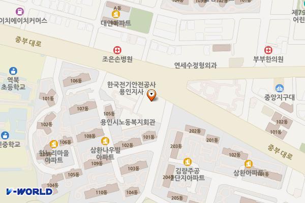 용인시 한솔빌딩 위치 지도 — 경기도 용인시 처인구 중부대로 1360