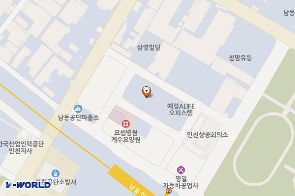 인천시 남동구 논현푸르지오시티2차 위치 지도 — 인천광역시 남동구 남동서로236번길 30