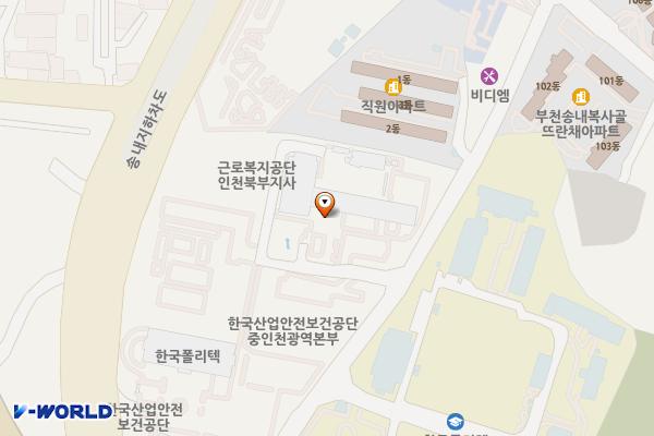 인천시 부평구 글로벌숙련기술진흥원 위치 지도 — 인천광역시 부평구 무네미로448번길 77