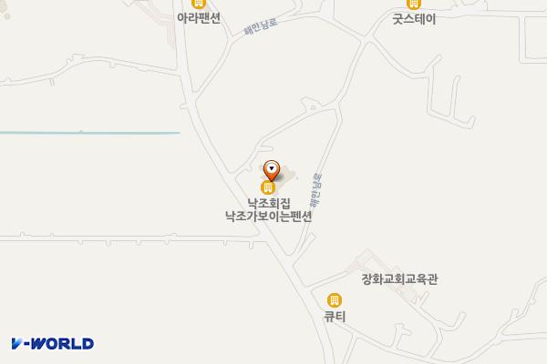 인천시 강화군 낙조가보이는펜션 위치 지도 — 인천광역시 강화군 화도면 해안남로 2408