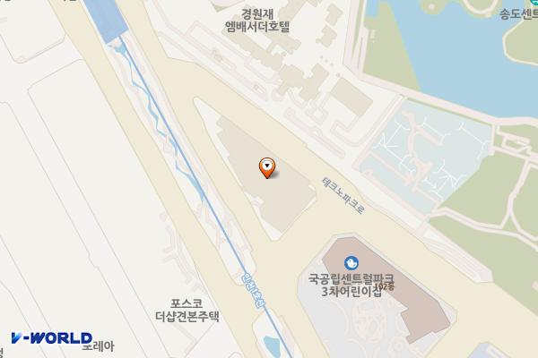 인천시 연수구 송도센트럴파크호텔 위치 지도 — 인천광역시 연수구 테크노파크로 193
