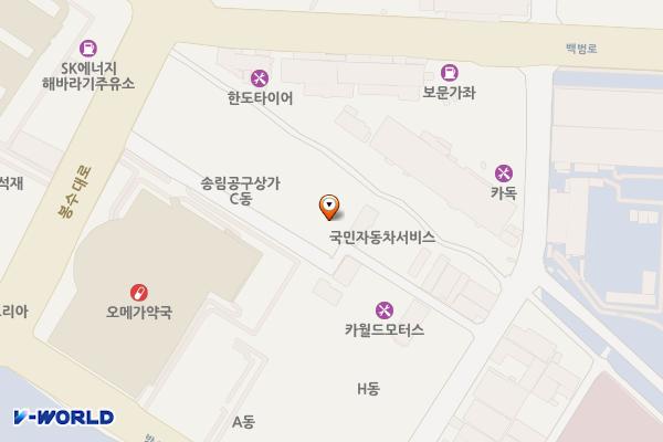 인천시 동구 송림동공구상가 위치 지도 — 인천광역시 제물포구 봉수대로 98