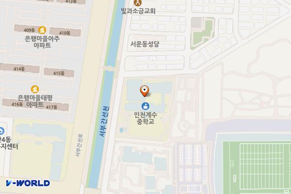 인천시 계양구 인천계수중학교 위치 지도 — 인천광역시 계양구 살라리로2번길 25
