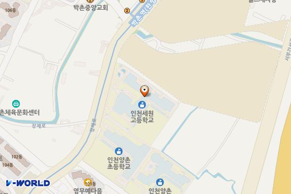인천시 계양구 인천세원고등학교 위치 지도 — 인천광역시 계양구 장제로 966