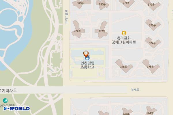 인천시 서구 인천경명초등학교 위치 지도 — 인천광역시 서해구 크리스탈로 130