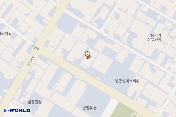 인천시 남동구 남동테크노파크 위치 지도 — 인천광역시 남동구 은봉로 51
