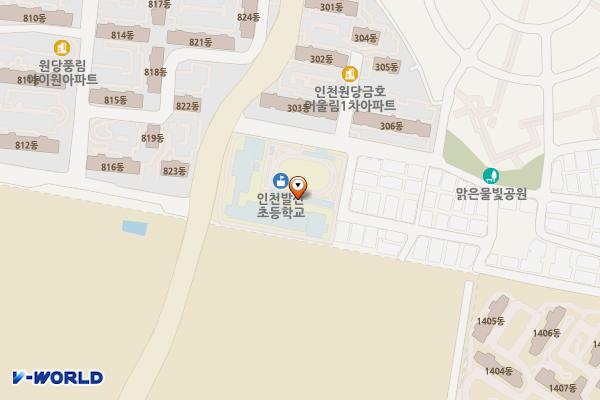 인천시 서구 발산초등학교 위치 지도 — 인천광역시 검단구 고산후로78번길 6