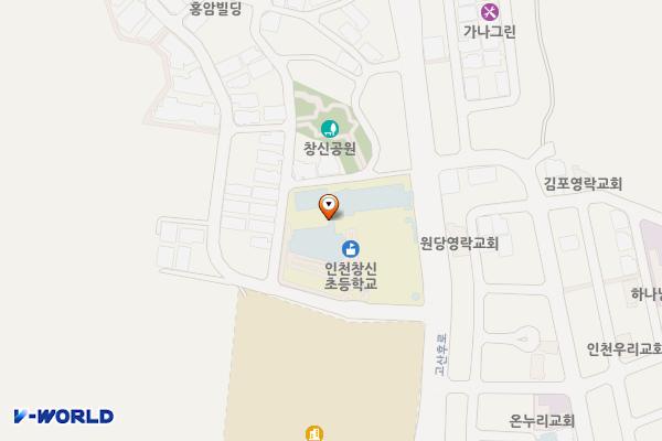 인천시 서구 창신초등학교 위치 지도 — 인천광역시 검단구 고산후로161번길 6