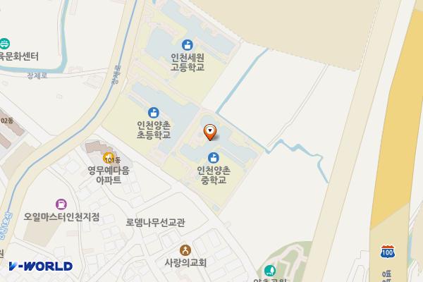 인천시 계양구 양촌중학교 위치 지도 — 인천광역시 계양구 장제로948번길 13