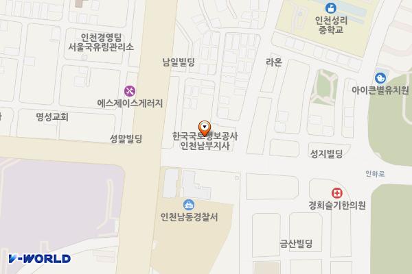 인천시 남동구 인성실업 위치 지도 — 인천광역시 남동구 인하로 545