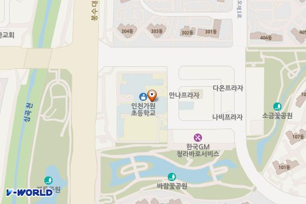 인천시 서구 인천가원초등학교 위치 지도 — 인천광역시 서해구 청중로478번길 6