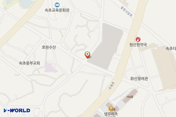 속초시 속초중앙시장공용주차장 위치 지도 — 강원특별자치도 속초시 수복로 191