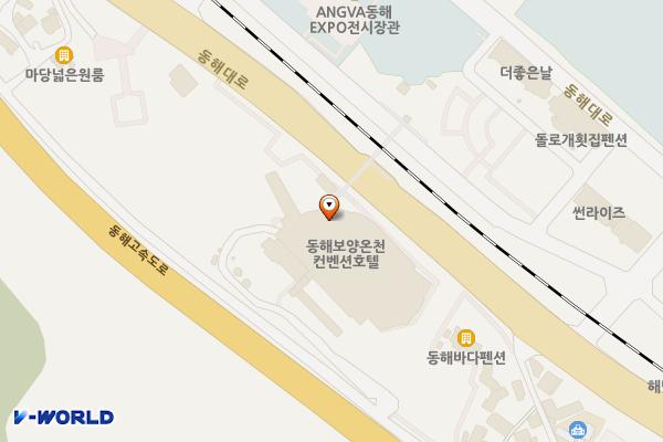 동해시 동해보양온천컨벤션호텔 위치 지도 — 강원특별자치도 동해시 동해대로 6285