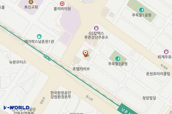 춘천시 이프모텔 위치 지도 — 강원특별자치도 춘천시 우묵길 51