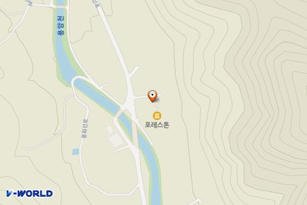 화천군 포레스톤펜션 위치 지도 — 강원특별자치도 화천군 하남면 용화산로 1140