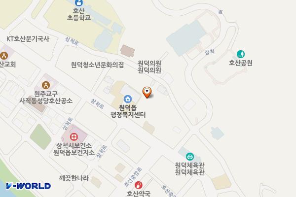 삼척시 원덕읍행정복지센터 위치 지도 — 강원특별자치도 삼척시 원덕읍 삼척로 440