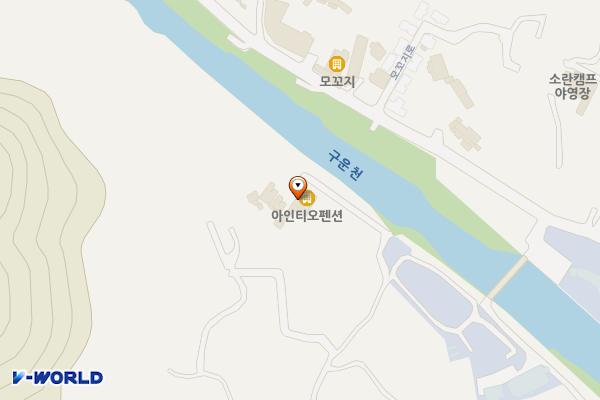 남양주시 아인티오펜션 위치 지도 — 경기도 남양주시 화도읍 모꼬지로17번길 48-115