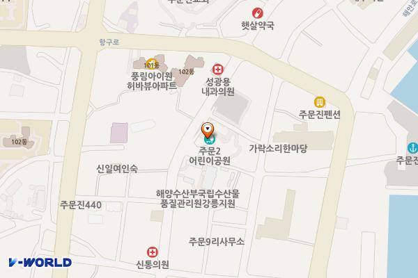 강릉시 중앙공원공영주차장 위치 지도 — 강원특별자치도 강릉시 주문진읍 주문로 94