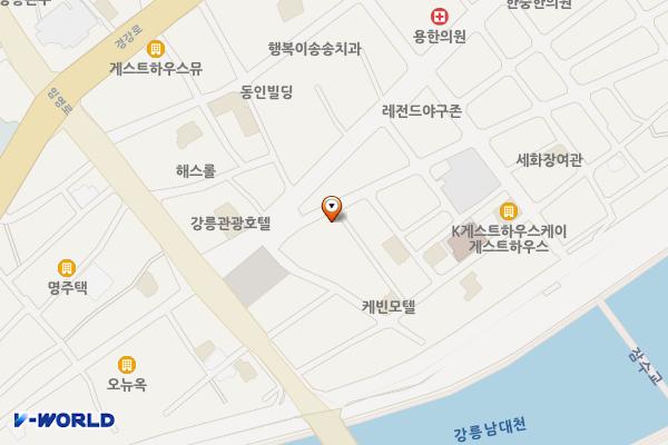 강릉시 성내동광장주차장 위치 지도 — 강원특별자치도 강릉시 중앙시장2길 6