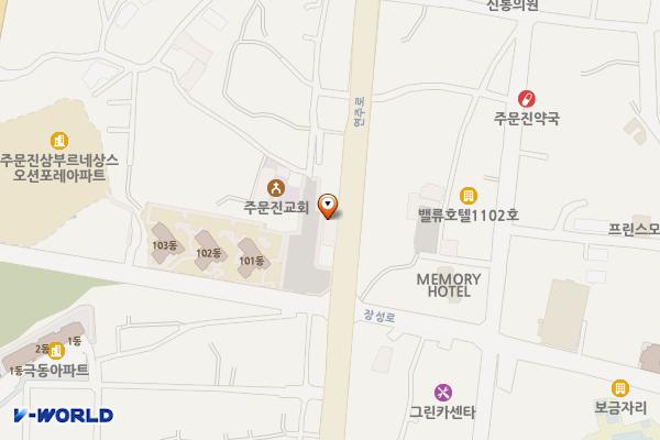 강릉시 주문진읍피난촌주차장 위치 지도 — 강원특별자치도 강릉시 주문진읍 철둑길 8