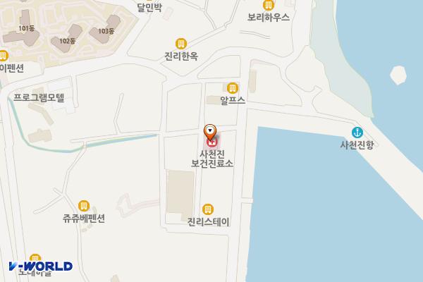 강릉시 사천진보건진료소근처주차장 위치 지도 — 강원특별자치도 강릉시 사천면 진리항구2길 16