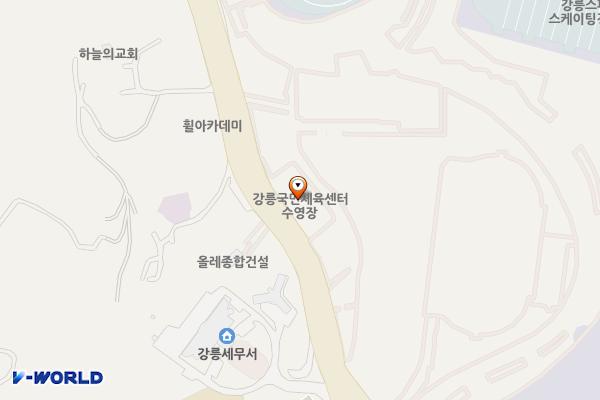 강릉시 국민체육센터주차장 위치 지도 — 강원특별자치도 강릉시 수리골길 76