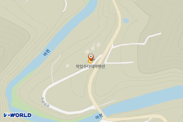 정선군 락있수다펜션 위치 지도 — 강원특별자치도 정선군 화암면 소금강로 2188