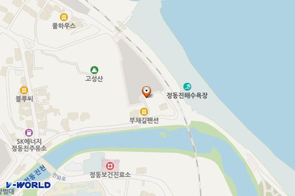 강릉시 정동진역공영주차장 위치 지도 — 강원특별자치도 강릉시 강동면 정동역길 64-3