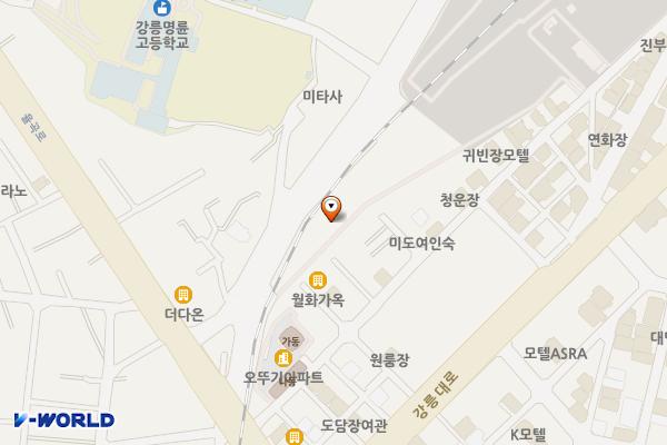 강릉시 강릉역공영주차장 위치 지도 — 강원특별자치도 강릉시 율곡로 2876