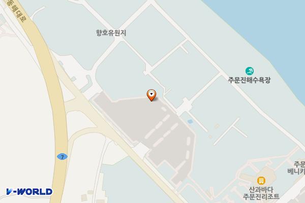 강릉시 주문진해수욕장주차장 위치 지도 — 강원특별자치도 강릉시 주문진읍 주문북로 210