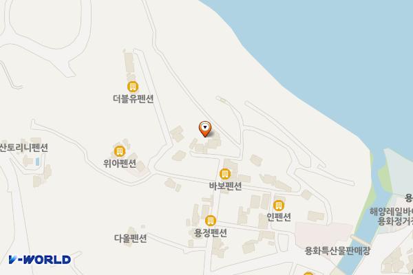 삼척시 벨루가펜션 위치 지도 — 강원특별자치도 삼척시 근덕면 용화길 33-10