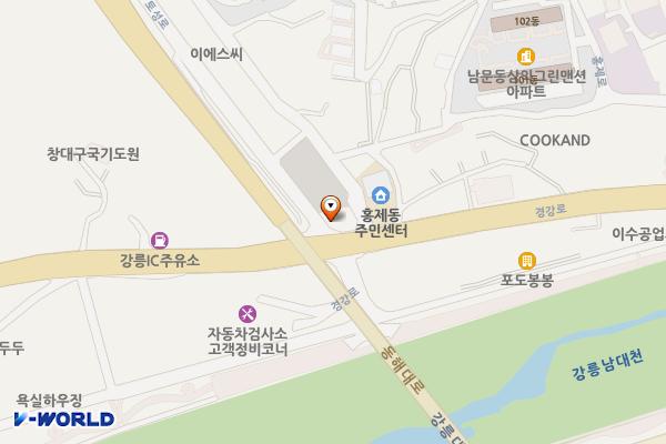 강릉시 구도로관리사업소주차장 위치 지도 — 강원특별자치도 강릉시 경강로 1949