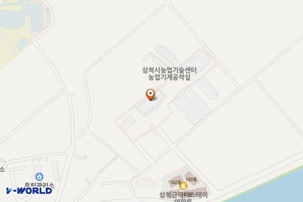 삼척시 농업기술센터 위치 지도 — 강원특별자치도 삼척시 근덕면 맹방해변로 49