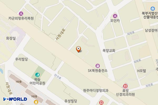 원주시 케이티남원주빌딩 위치 지도 — 강원특별자치도 원주시 서원대로 491