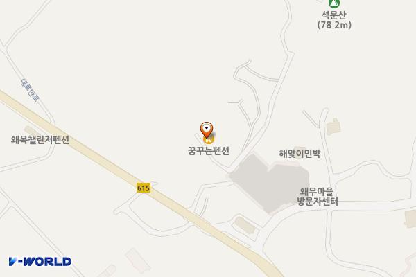 당진시 꿈꾸는펜션 위치 지도 — 충청남도 당진시 석문면 대호만로 2170-11