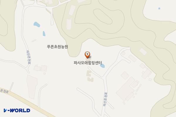 아산시 피사모아힐링센터 위치 지도 — 충청남도 아산시 음봉면 아산온천로 377-23