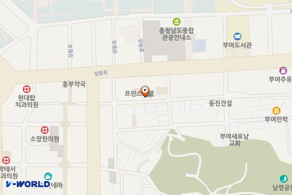 부여군 샤인아트홀 위치 지도 — 충청남도 부여군 부여읍 흑천로8번길 30