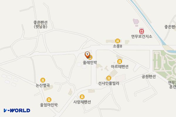 논산시 올레펜션 위치 지도 — 충청남도 논산시 연무읍 금곡길 47-7
