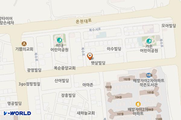 아산시 보영빌딩 위치 지도 — 충청남도 아산시 배방읍 북수로 101