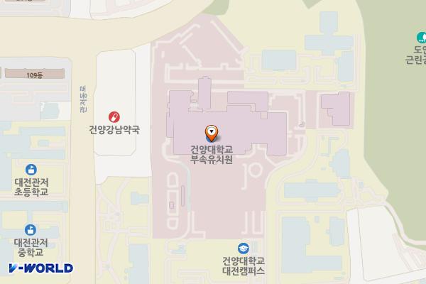대전시 서구 건양대학교병원 위치 지도 — 대전광역시 서구 관저동로 158