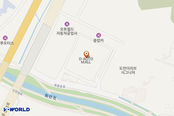 대전시 유성구 디오토몰 위치 지도 — 대전광역시 유성구 복용동로 35