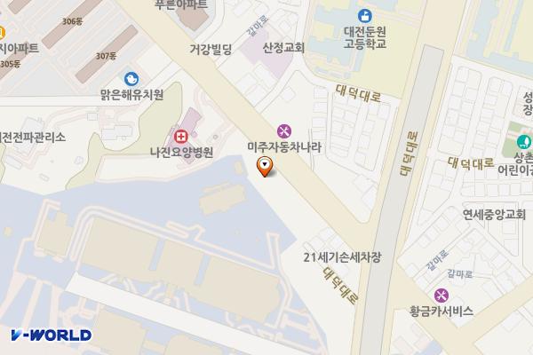대전 서구 케이티인재개발원리빙센터 위치 지도 — 대전광역시 서구 갈마로 138